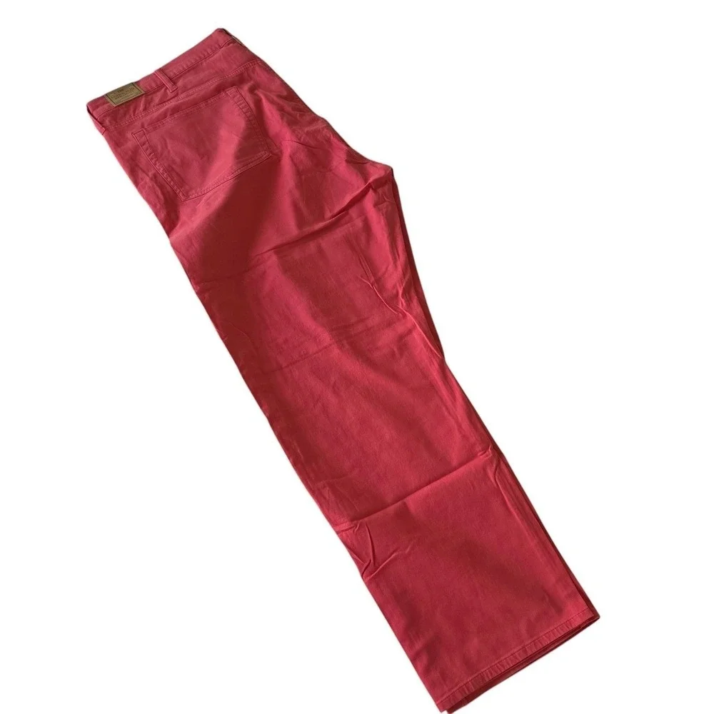 Polo Ralph Lauren Mens Varick Slim Straight Pants Red Salmon Pink 42B x 32